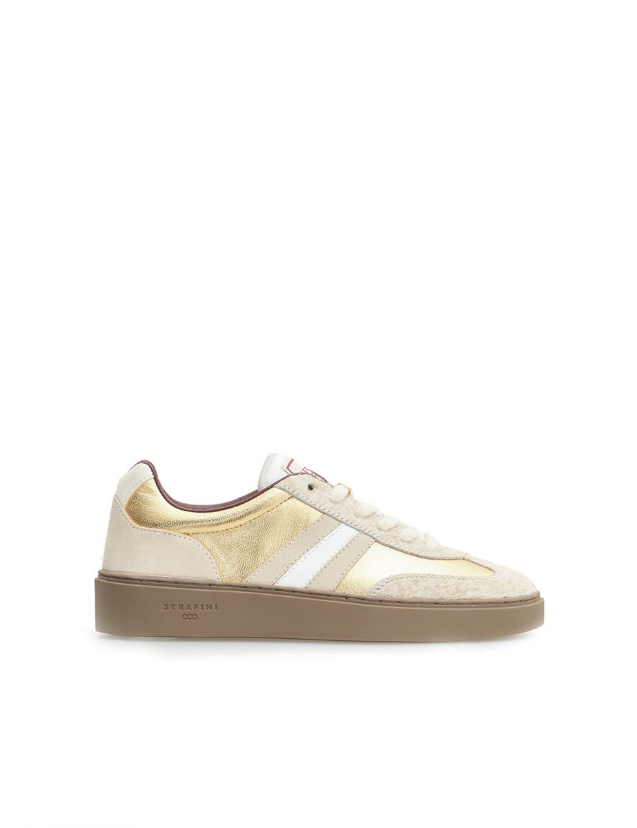 sneakers court beige pony gold - serafini - sneaker