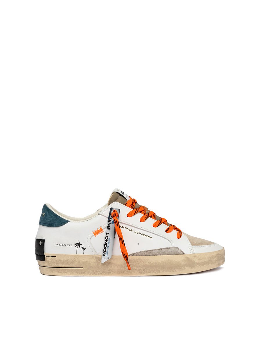 sneakers deluxe bianco bluette - crime - sneaker
