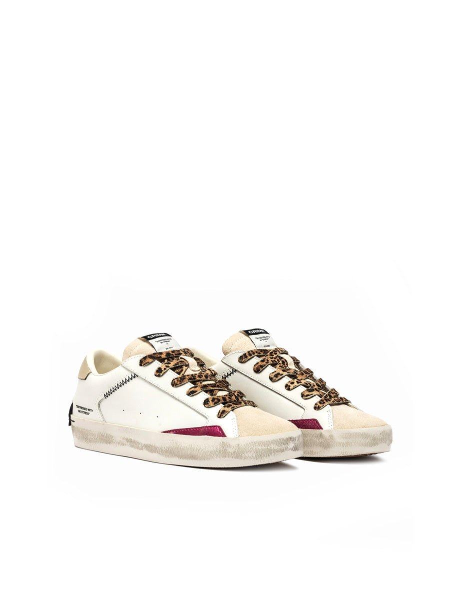 sneakers distressed bianco - crime - sneaker