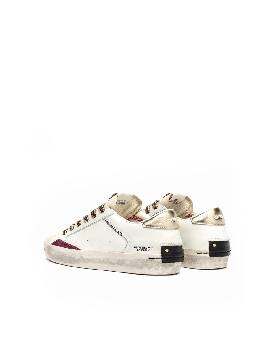 sneakers distressed bianco - crime - sneaker