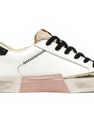 sneakers distressed bianco rosa - crime - sneaker