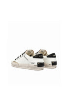 sneakers distressed bianco rosa - crime - sneaker