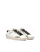 sneakers distressed bianco rosa - crime - sneaker