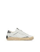 sneakers distressed paillettes bianco silver - crime - sneaker
