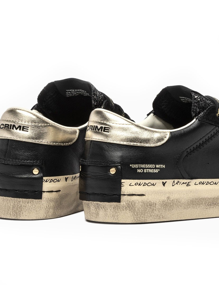 sneakers distressed platform nero - crime - sneaker