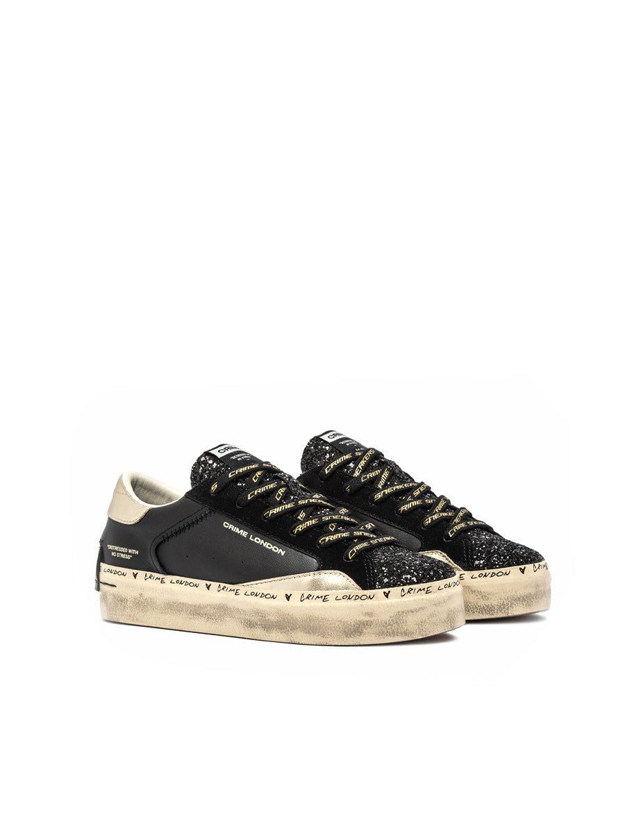 sneakers distressed platform nero - crime - sneaker