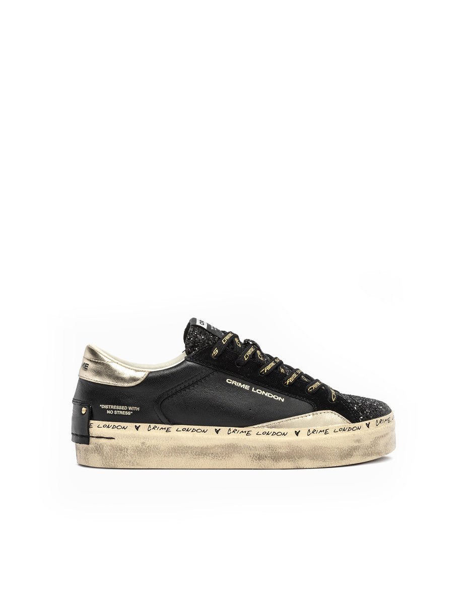 sneakers distressed platform nero - crime - sneaker