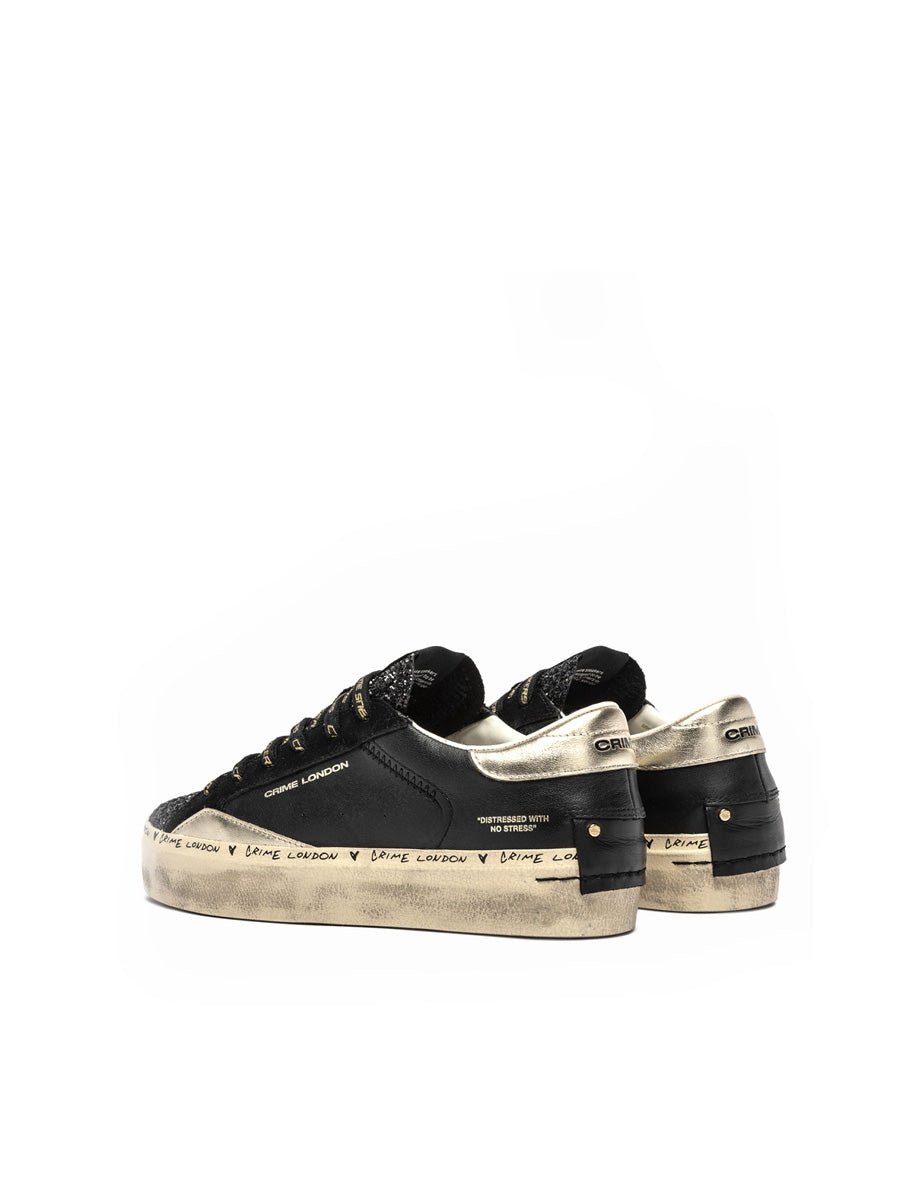 sneakers distressed platform nero - crime - sneaker