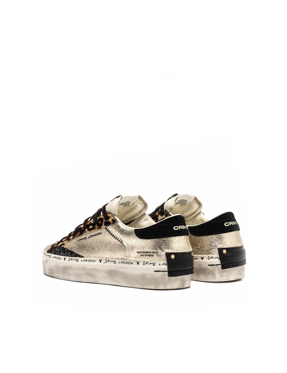 sneakers distressed platform platino - crime - sneaker