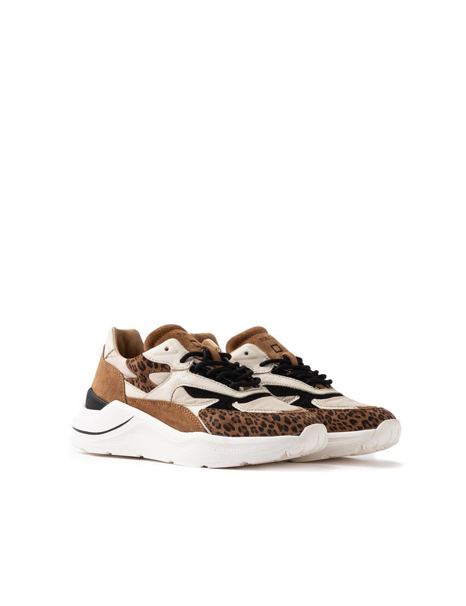 sneakers fuga animalier taupe - date - sneaker