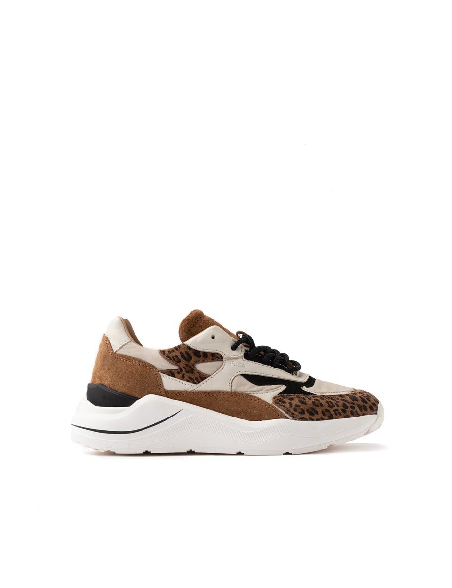 sneakers fuga animalier taupe - date - sneaker