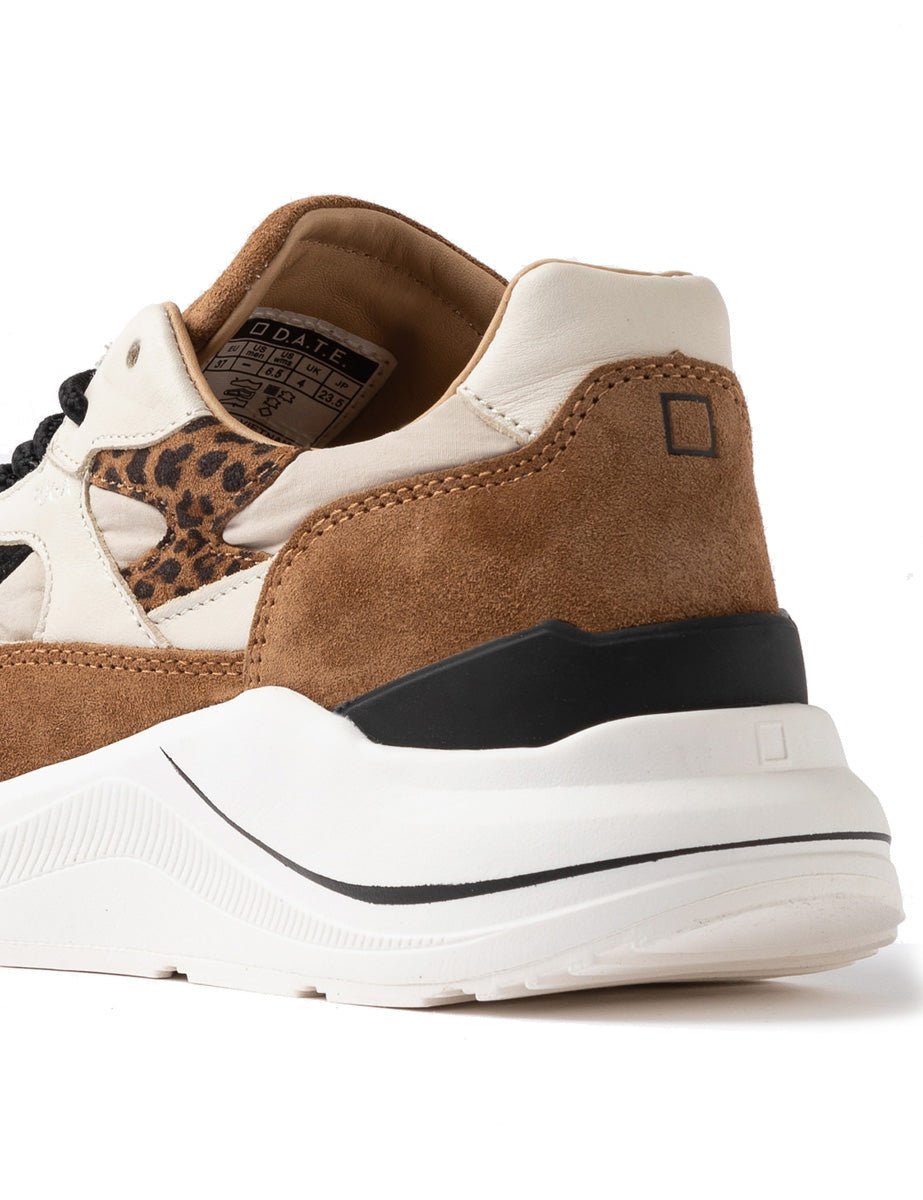 sneakers fuga animalier taupe - date - sneaker