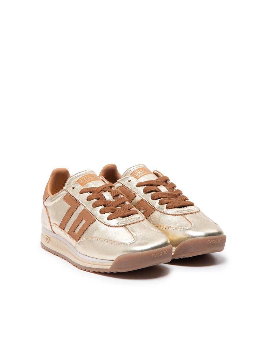 sneakers jogger nappa metallic gold - back 70 - sneaker