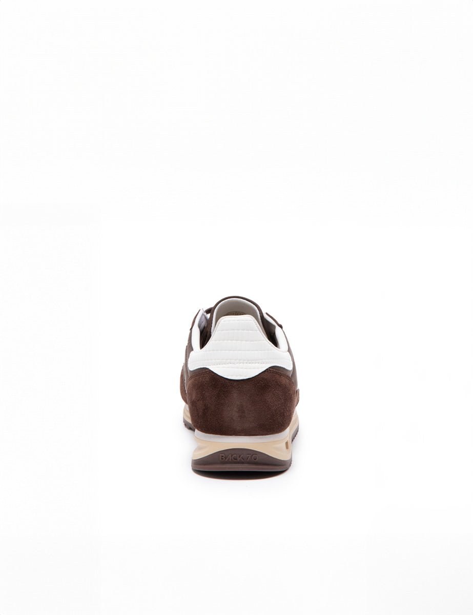 sneakers jogger nylon suede coffee - back 70 - sneakers