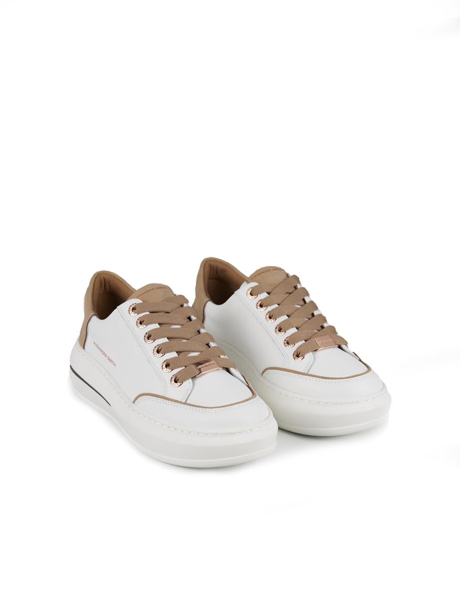 sneakers lancaster white light cognac - alexander smith - sneaker