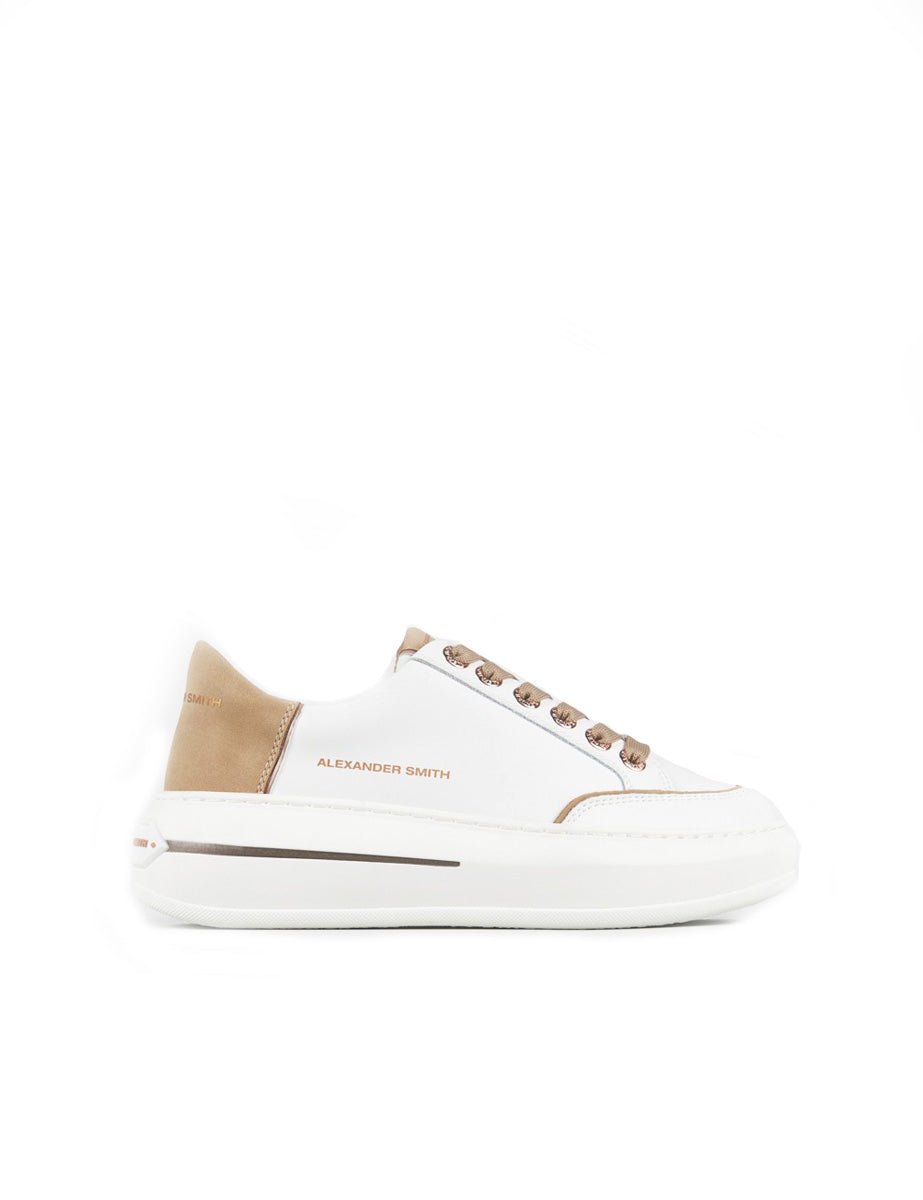 sneakers lancaster white light cognac - alexander smith - sneaker
