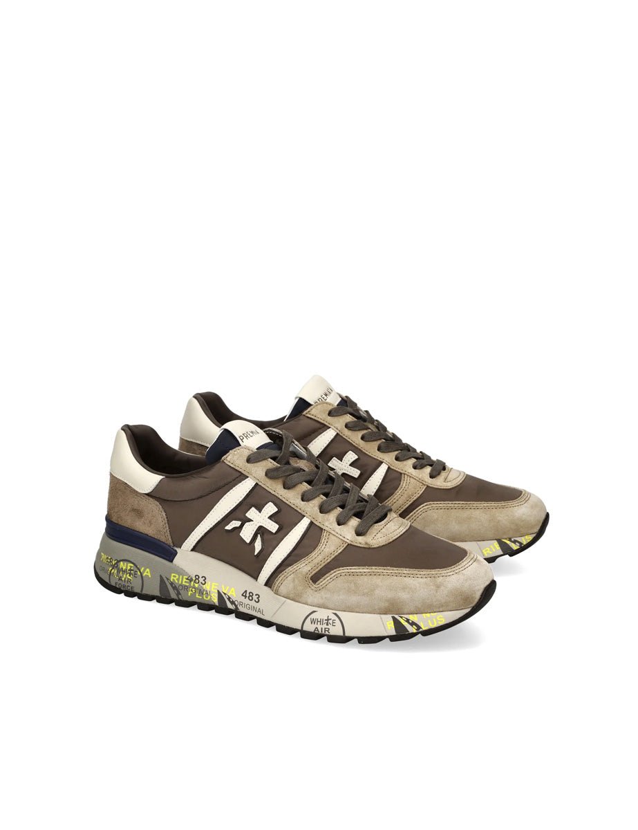 sneakers lander brown - white premiata - sneaker