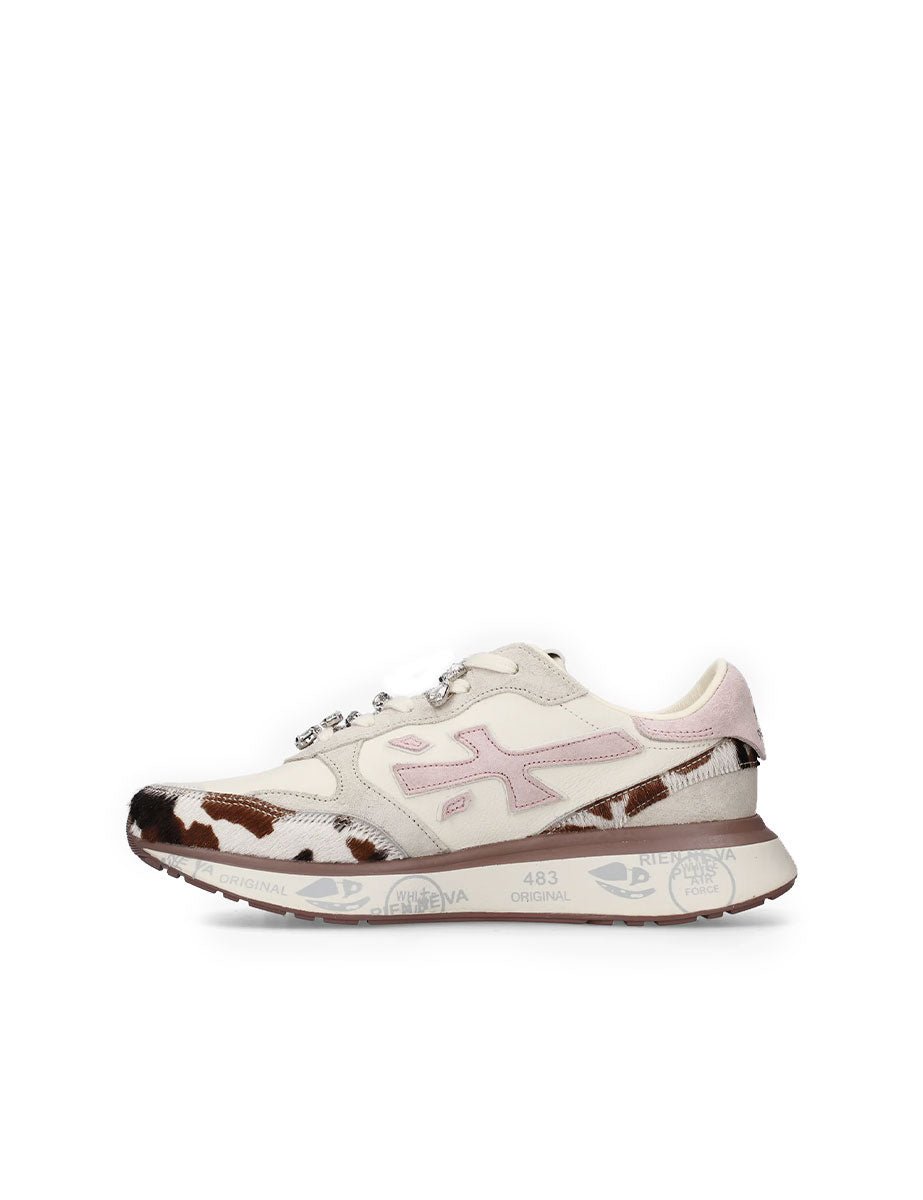 sneakers lauryn 8456K stampa mucca - white premiata - sneaker