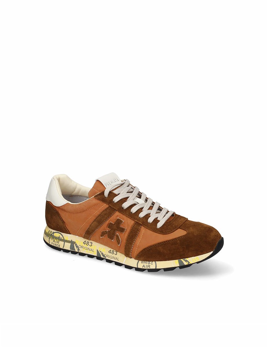 sneakers lucy arancione cuoio - white premiata - sneaker