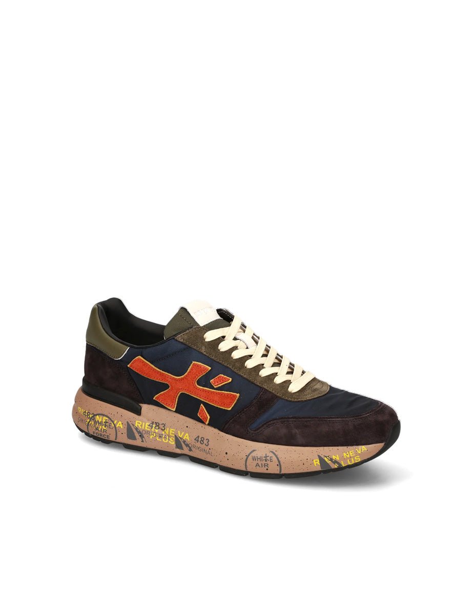 sneakers mick blu arancione - white premiata - sneaker