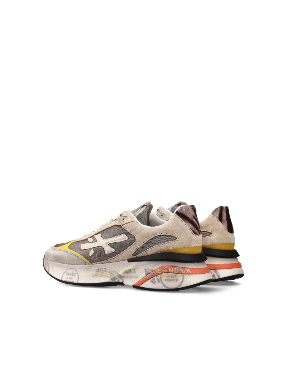 sneakers moerund taupe - white premiata - sneaker