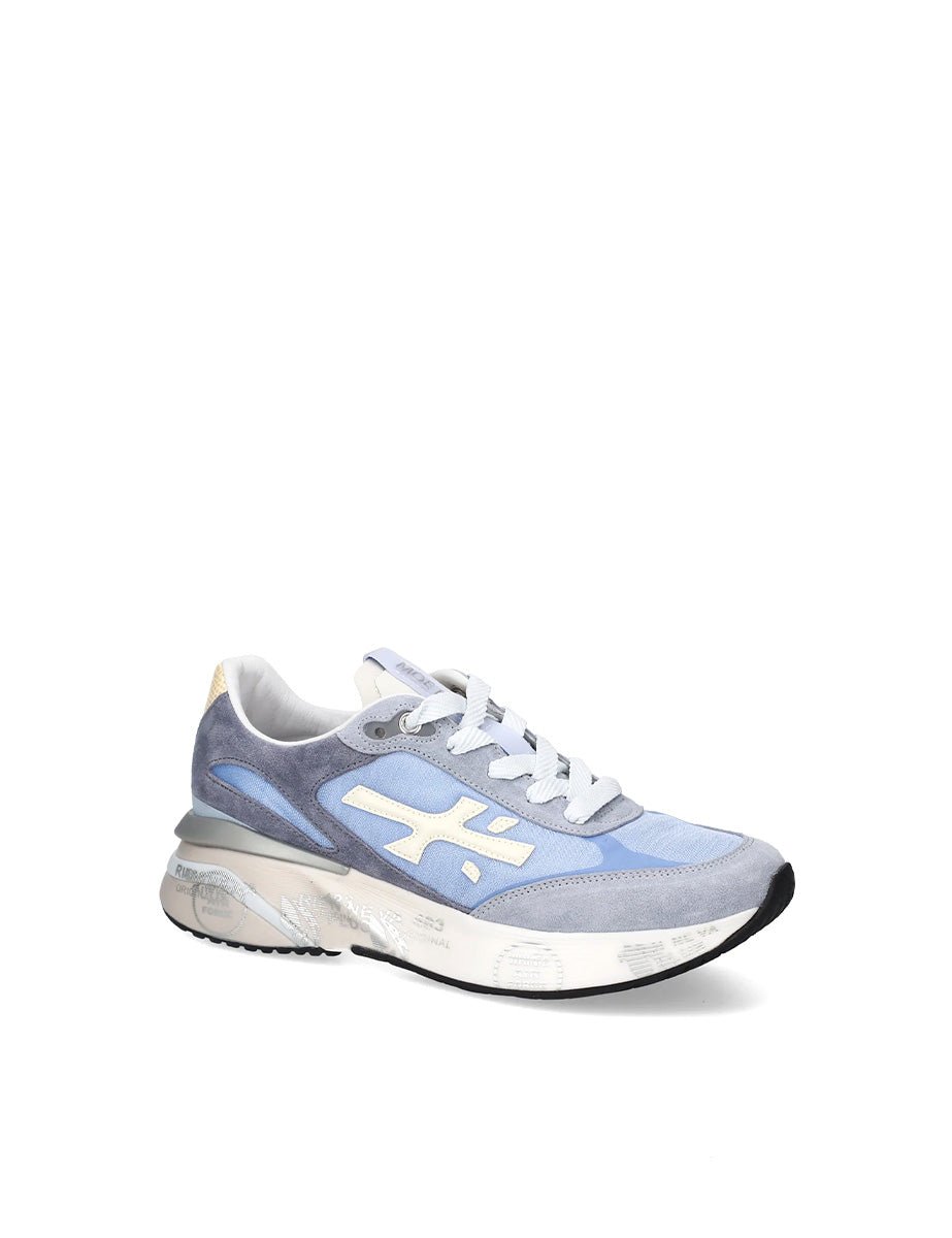 sneakers mouren azzurro - white premiata - sneaker