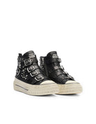 sneakers nappa wax nero - ash - sneaker