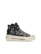 sneakers nappa wax nero - ash - sneaker