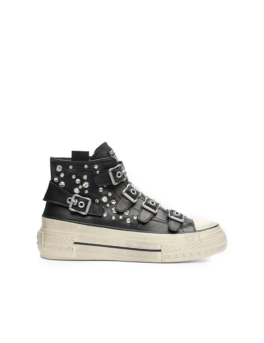 sneakers nappa wax nero - ash - sneaker