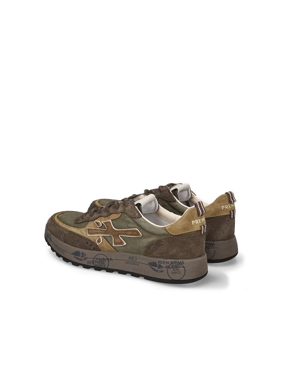 sneakers nous 8463 kaki - white premiata - sneaker