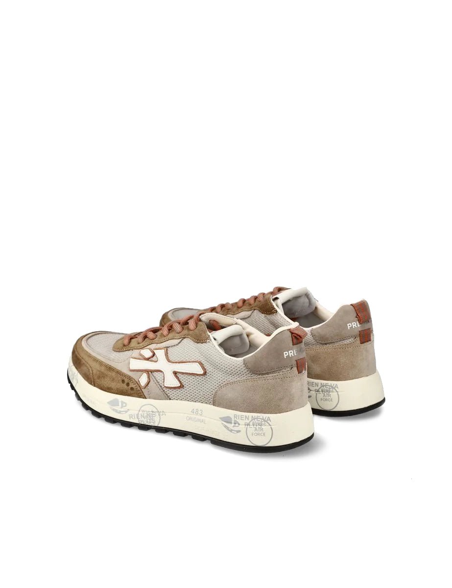 sneakers nous taupe - white premiata - sneaker