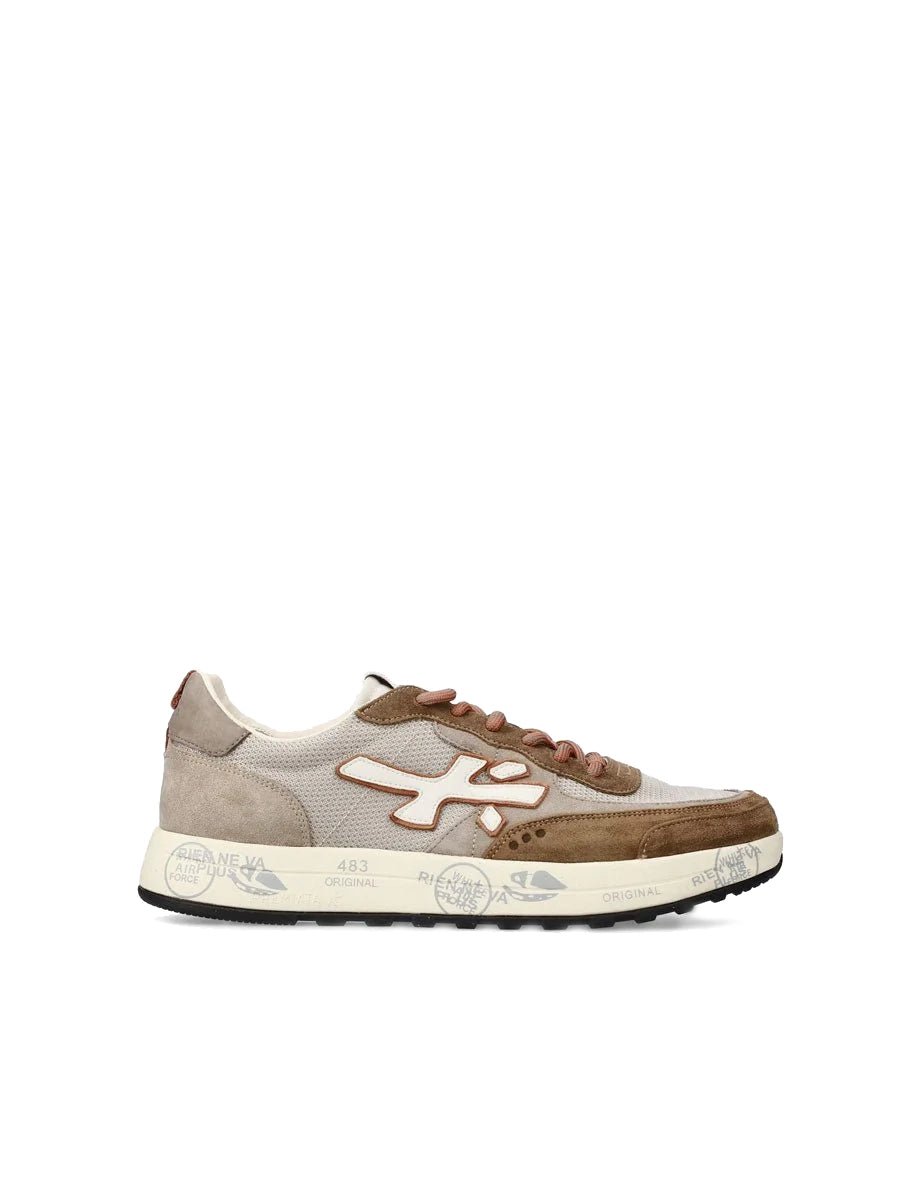 sneakers nous taupe - white premiata - sneaker