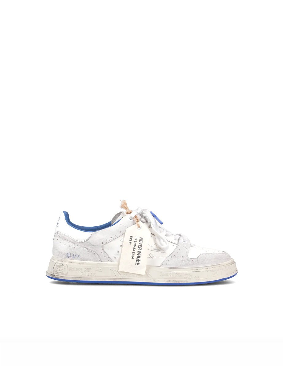 sneakers quinn bianco blu - white premiata - sneaker