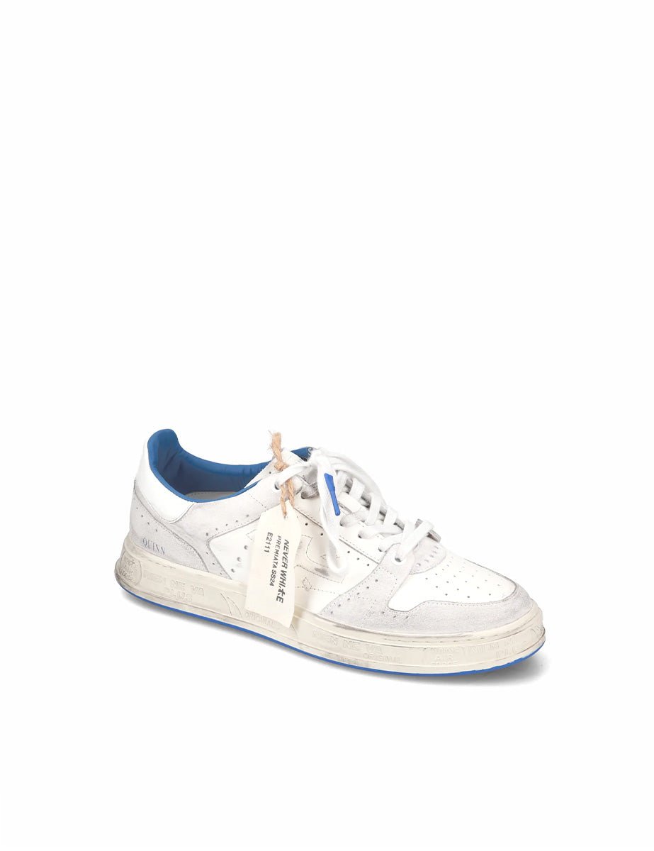 sneakers quinn bianco blu - white premiata - sneaker