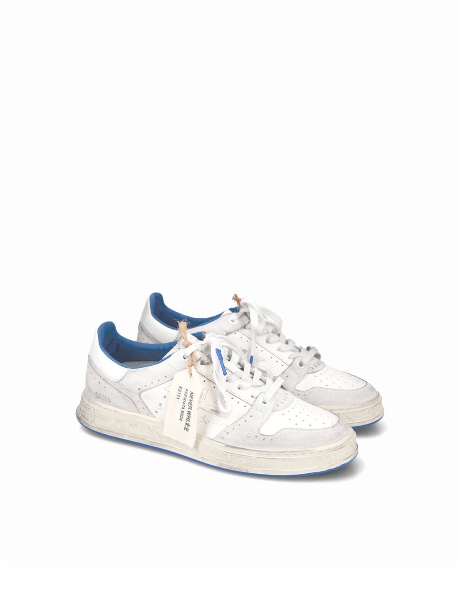 sneakers quinn bianco blu - white premiata - sneaker