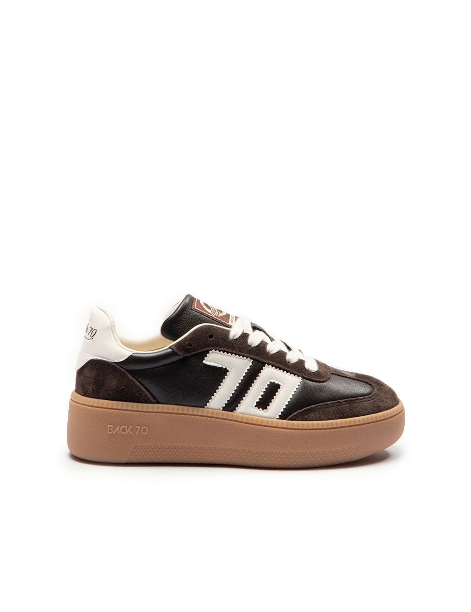 sneakers spongy nappa marrone - back 70 - sneaker