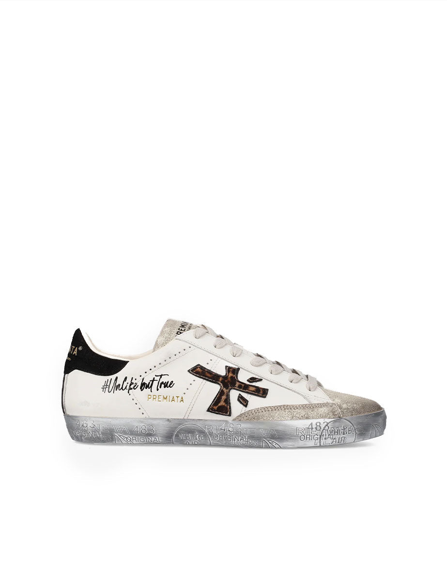 sneakers steven 7605 bianco oro - white premiata - sneaker