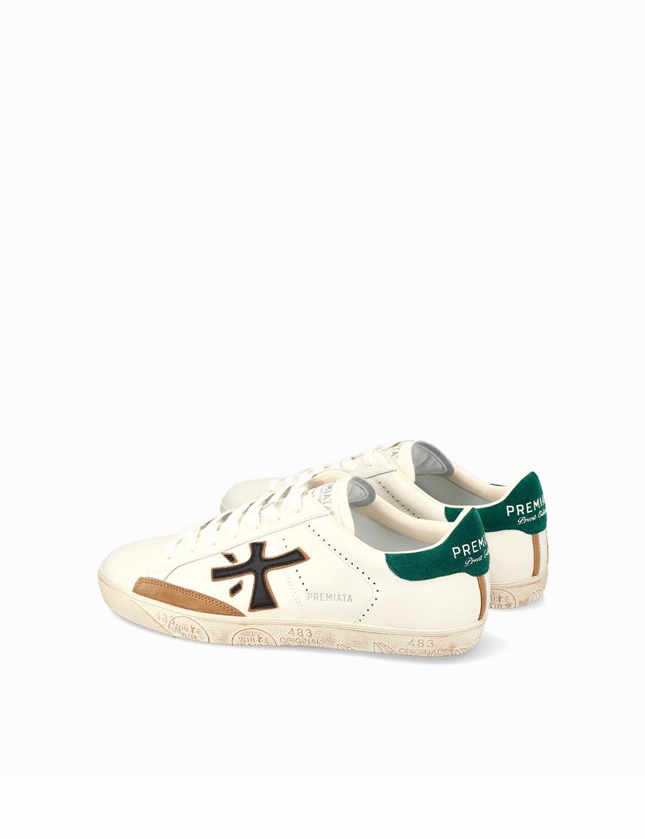 sneakers steven bianco verde - white premiata - sneaker
