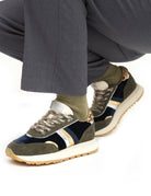 sneakers torino velvet blu green leo - serafini - sneaker