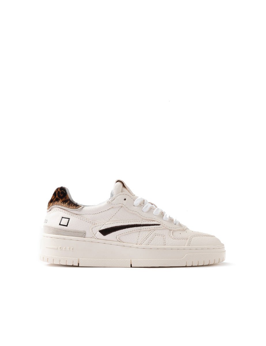 sneakers torneo pure white leopard - date - sneaker