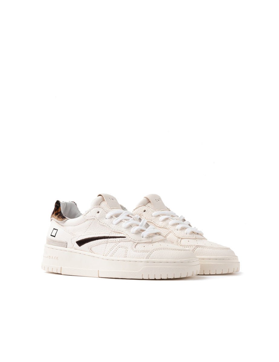 sneakers torneo pure white leopard - date - sneaker