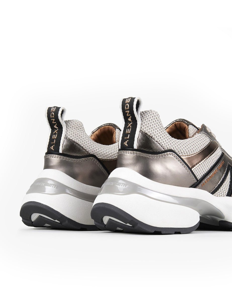 sneakers victoria dark silver black - alexander smith - sneaker