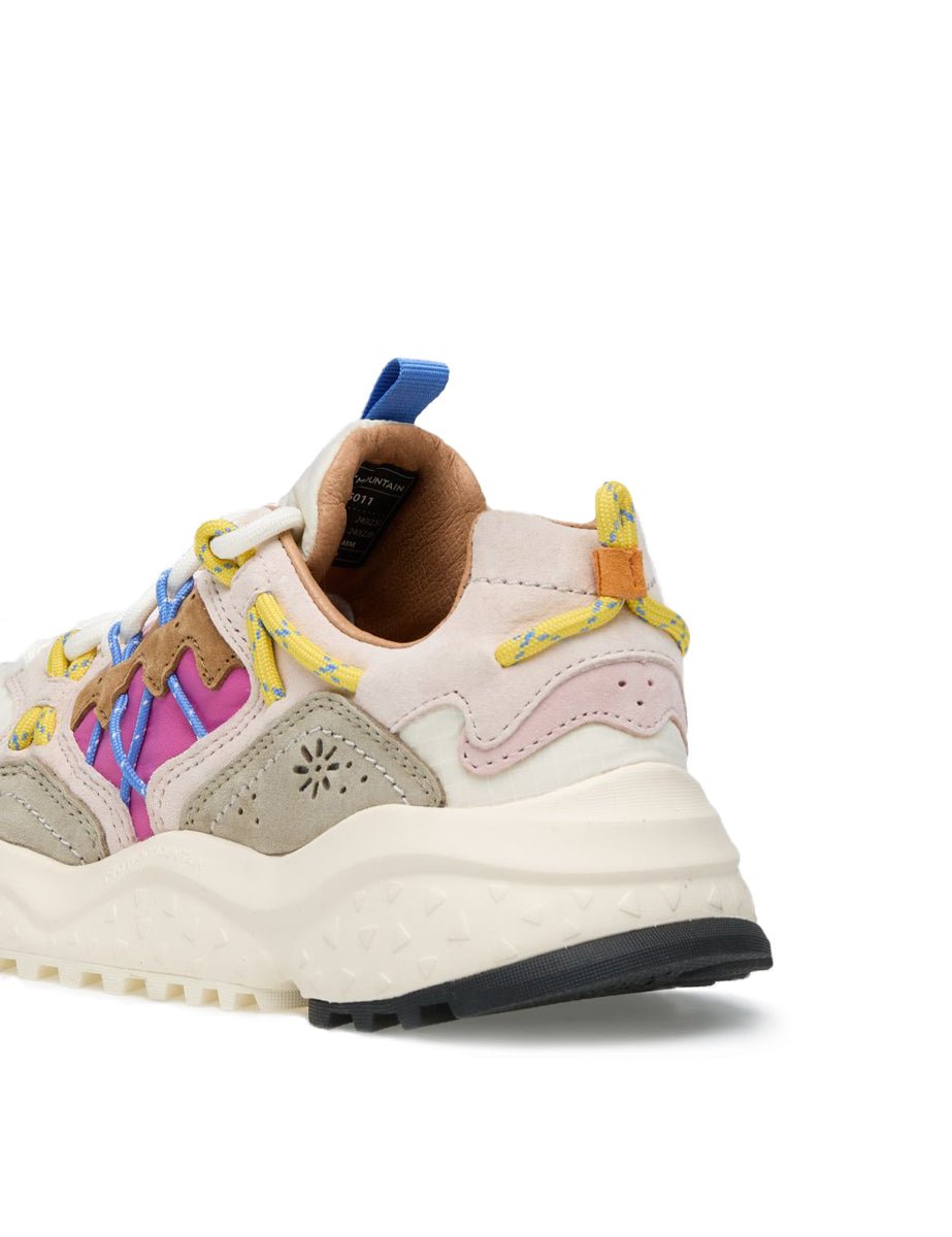 sneakers yamabushi suede nylon ripstop cipria stone fuxia - flower mountain - sneaker