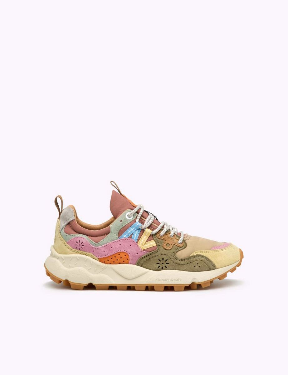 sneakers yamano 3 suede cream taupe - flower mountain - sneaker