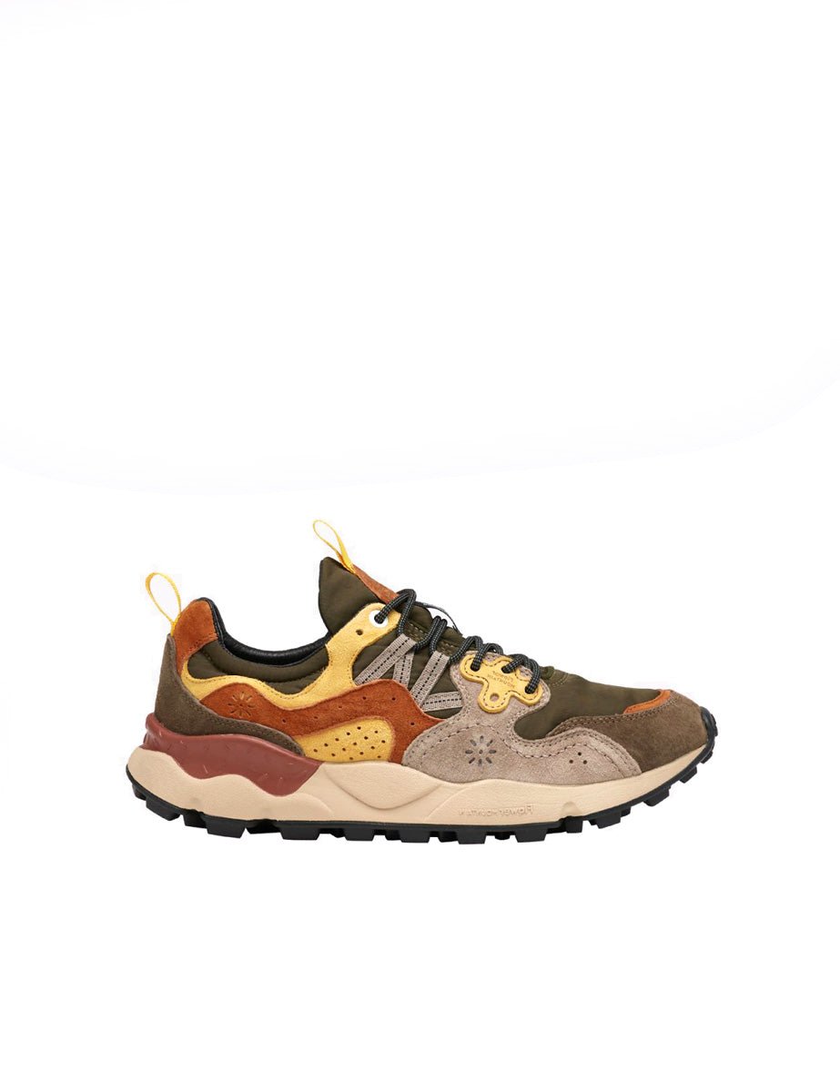sneakers yamano 3 suede grey yellow - flower mountain - sneaker