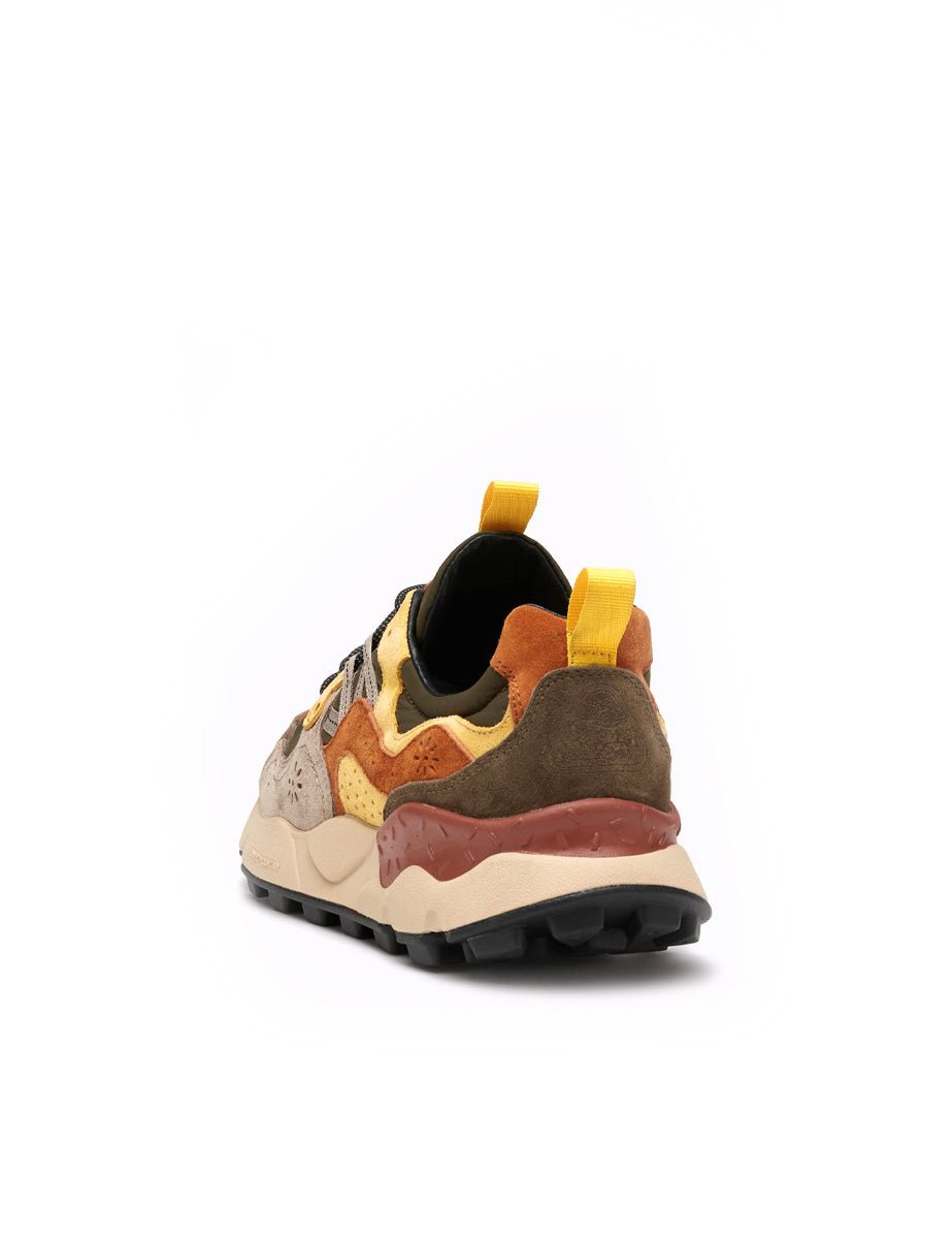 sneakers yamano 3 suede grey yellow - flower mountain - sneaker
