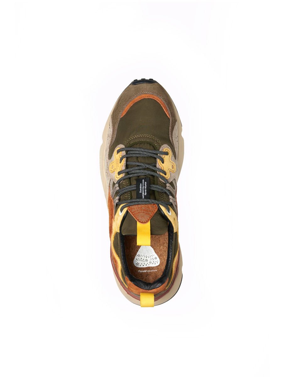 sneakers yamano 3 suede grey yellow - flower mountain - sneaker