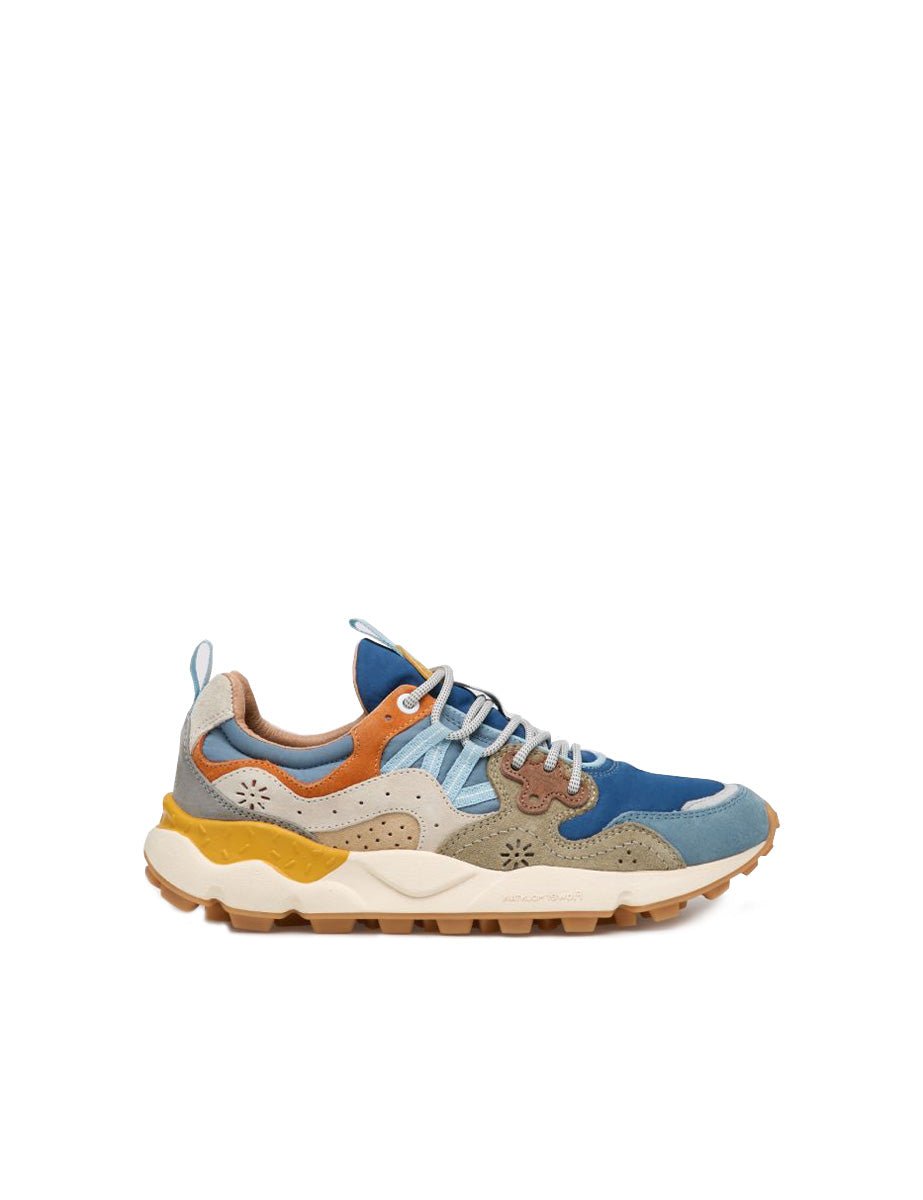 sneakers yamano 3 suede nylon azure sage - flower mountain - sneaker