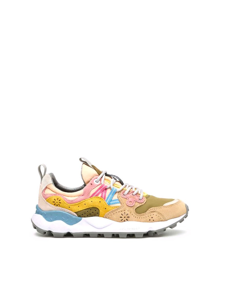 sneakers yamano suede dark rose chestnut - flower mountain - sneaker