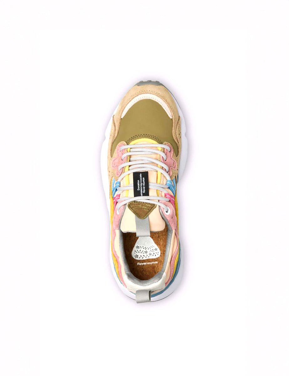 sneakers yamano suede dark rose chestnut - flower mountain - sneaker